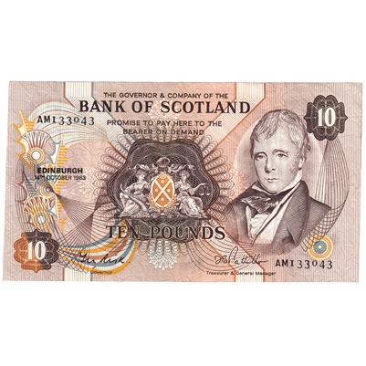 Scotland 1983 10 Pound Note, SC134c, EF 