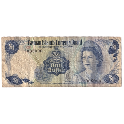 Cayman Islands 1972 1 Dollar Note, Pick #1a, Circ 