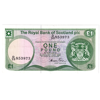 Scotland 1986 1 Pound Note, SC831c, VF-EF 