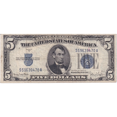 USA 1934 $1 Note, FR #1606, Silver Certificate, Very Fine