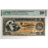 75-14-06 1901 Canadian Bank of Commerce $5 Cox-Various, PMG Certified VF-20 EPQ