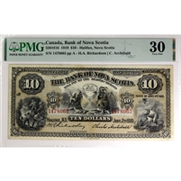 550-18-18 1924 Bank of Nova Scotia $10 Campbell-McLeod, PMG Certified VF-35