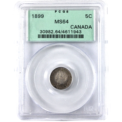 1899 Canada 5-cents PCGS Certified MS-64