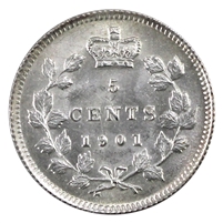 1901 Canada 5-cents Brilliant Uncirculated (MS-63)