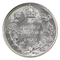 1902H Canada 10-cents Choice Brilliant Uncirculated (MS-64)
