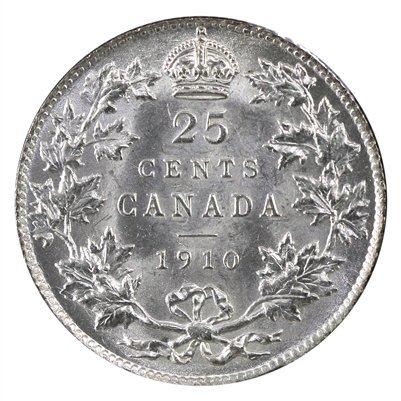 1910 Canada 25-cents Brilliant Uncirculated (MS-63)