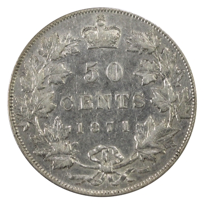 1871 Canada 50-cents VF-EF (VF-30)