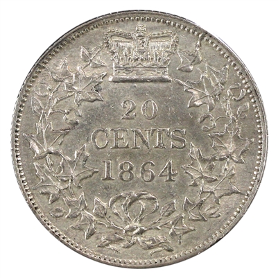 1864 New Brunswick 20-cents Almost Uncirculated (AU-50)