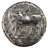 Ancient Greece 300BC Mysia Parion Silver Hemidrachm, Extra Fine (EF-40)