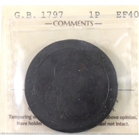 Great Britain 1797 Penny ICCS Certified EF-40