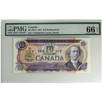 BC-49cA 1971 Canada $10 Lawson-Bouey Replacement, *VA, PMG Certified GUNC-66 EPQ