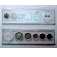 1941 Canada 5-coin Year Set in Snap Lock Case