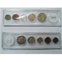 1943 Canada 5-coin Year Set in Snap Lock Case