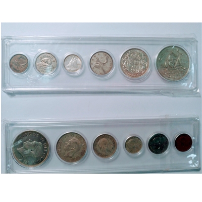 1949 Canada 6-coin Year Set in Snap Lock Case