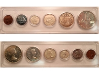 1954 Canada 6-coin Year Set in Snap Lock Case