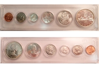 1960 Canada 6-coin Year Set in Snap Lock Case