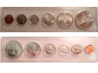 1961 Canada 6-coin Year Set in Snap Lock Case