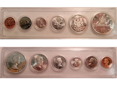 1962 Canada 6-coin Year Set in Snap Lock Case