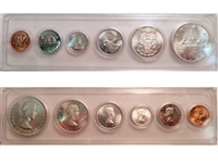 1963 Canada 6-coin Year Set in Snap Lock Case