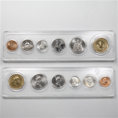 1995 Canada 6-coin Year Set in Snap Lock Case