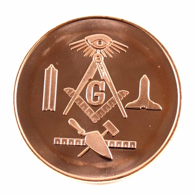 Masonic 1oz. .999 Fine Copper