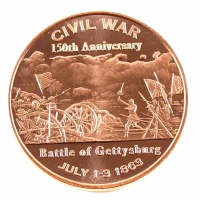 Civil War: Battle of Gettysburg 1oz. .999 Fine Copper