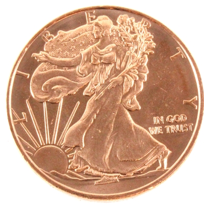 Walking Liberty 1oz. .999 Fine Copper