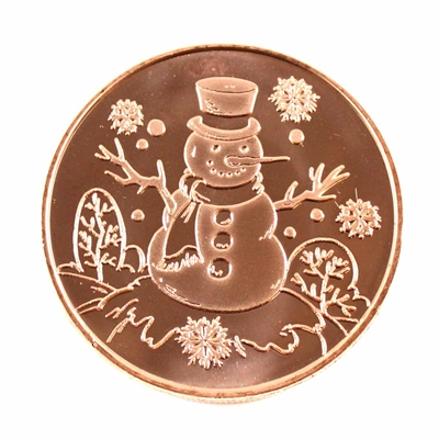 Snowman  1oz. .999 Fine Copper