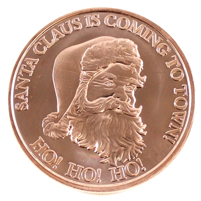 Santa Claus is Coming to Town 1oz. .999 Fine Copper