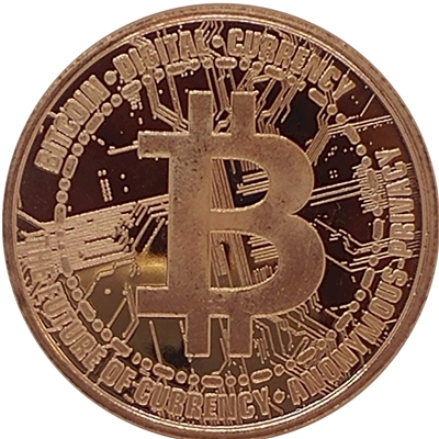 Bitcoin 1oz. .999 Fine Copper
