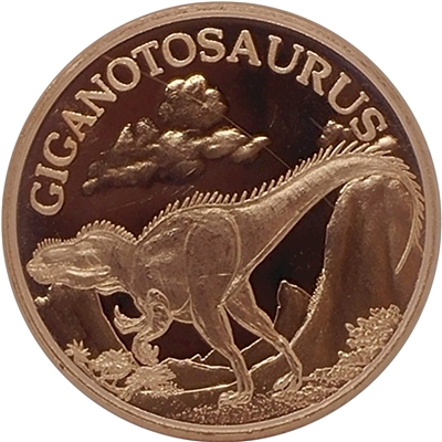 Dinosaurs - Giganotosaurus 1oz. .999 Fine Copper