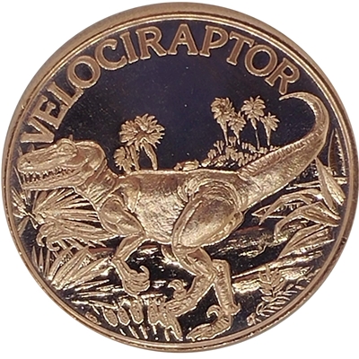 Dinosaurs - Velociraptor 1oz. .999 Fine Copper