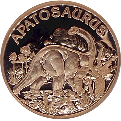 Dinosaurs - Apatosaurus 1oz. .999 Fine Copper