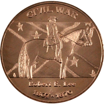Civil War 1861-1865 Robert E. Lee 1oz. .999 Fine Copper
