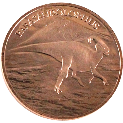 Dinosaurs - Parasaurolophus 1oz. .999 Fine Copper