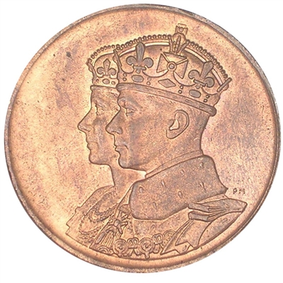 1939 King George VI Visiting Canada Bronze Medallion (Mega37)