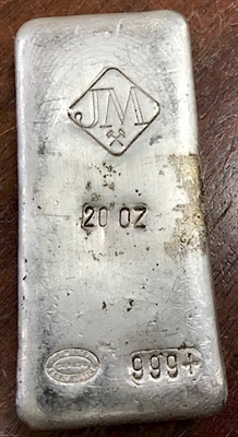 Johnson Matthey .999 Silver 20oz Bar (No Tax)