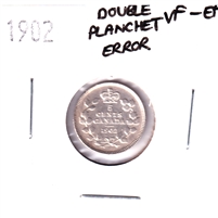 ERROR Double Planchet Error 1902 Canada 5-cents VF-EF (VF-30)