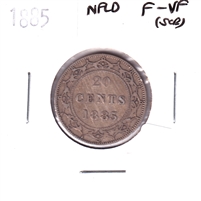 1885 Newfoundland 20-cents F-VF (F-15) Scratched