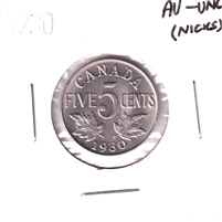 1930 Canada 5-cents AU-UNC (AU-55) Nicks