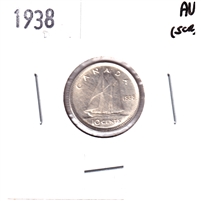 1938 Canada 10-cents Almost Uncirculated (AU-50) Scratched
