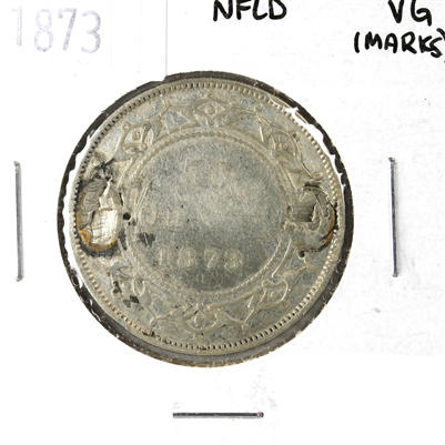 1873 Newfoundland 50-cents Very Good (VG-8) Marks