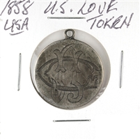 Love Token on 1858 USA Quarter