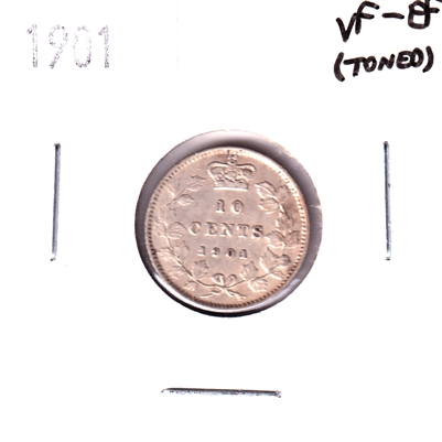 1901 Canada 10-cents VF-EF (VF-30) Toned