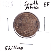 South Africa 1896 Shilling Extra Fine (EF-40)