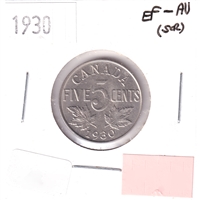 1930 Canada 5-cents EF-AU (EF-45) Scratched
