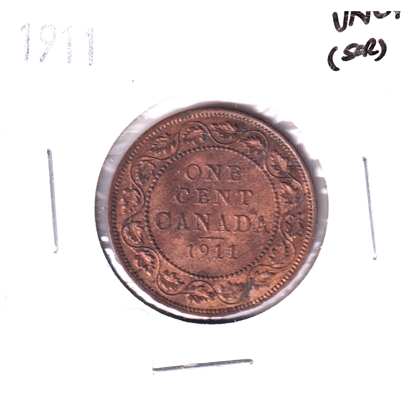 1911 Canada 1-cent UNC+ (MS-62) Scratched