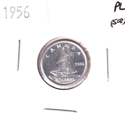 1956 Canada 10-cents Proof Like (Scratched)
