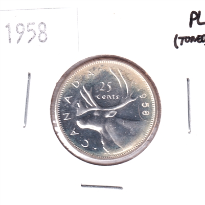 1958 Canada 25-cents Proof Like (Toned)