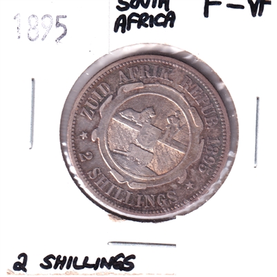 South Africa 1895 2 Shillings F-VF (F-15)